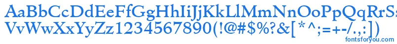 ClericSsi-fontti – siniset fontit valkoisella taustalla