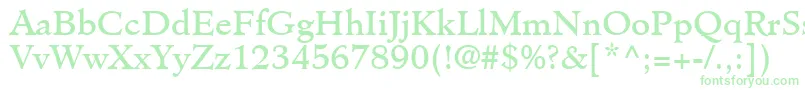 ClericSsi Font – Green Fonts on White Background