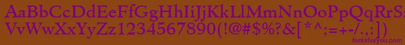 ClericSsi-fontti – violetit fontit ruskealla taustalla