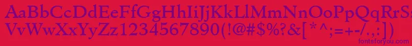 ClericSsi Font – Purple Fonts on Red Background