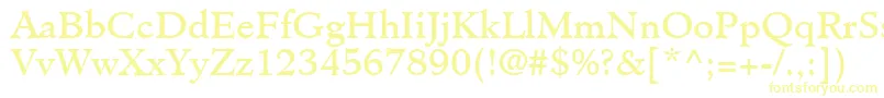 ClericSsi-fontti – keltaiset fontit valkoisella taustalla