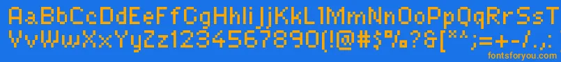 Lexipa ffy Font – Orange Fonts on Blue Background