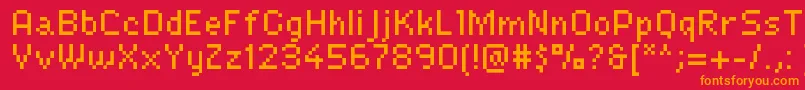 Lexipa ffy Font – Orange Fonts on Red Background