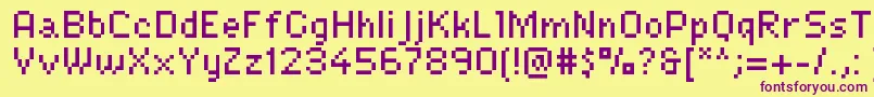 Lexipa ffy Font – Purple Fonts on Yellow Background