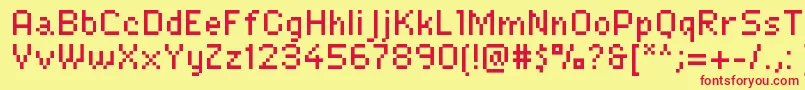 Lexipa ffy Font – Red Fonts on Yellow Background