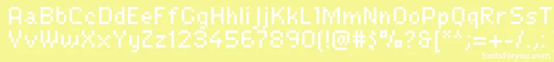 フォントLexipa ffy – 黄色い背景に白い文字