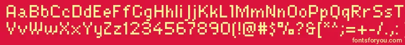 Lexipa ffy Font – Yellow Fonts on Red Background