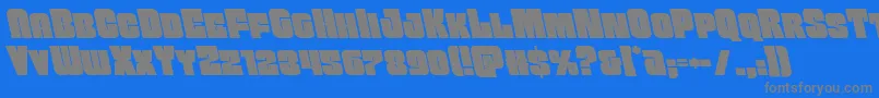 Funkmachineleft Font – Gray Fonts on Blue Background