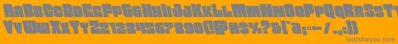 Funkmachineleft Font – Gray Fonts on Orange Background