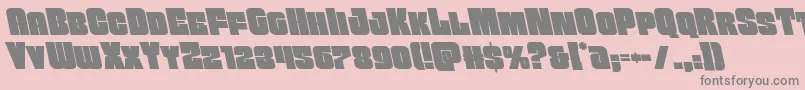 Funkmachineleft Font – Gray Fonts on Pink Background