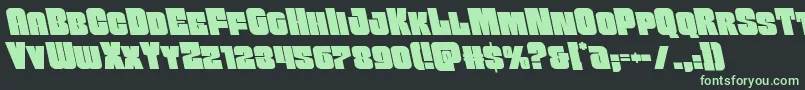 Funkmachineleft Font – Green Fonts on Black Background