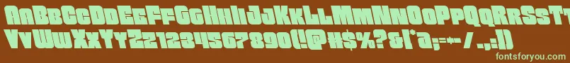 Funkmachineleft Font – Green Fonts on Brown Background