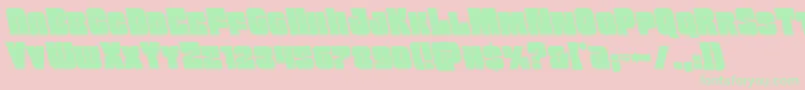 Funkmachineleft Font – Green Fonts on Pink Background