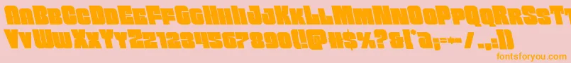 Funkmachineleft Font – Orange Fonts on Pink Background