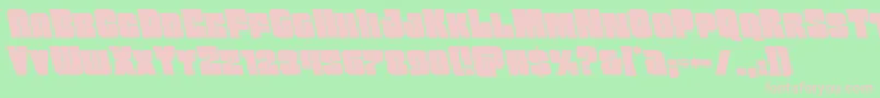 Funkmachineleft Font – Pink Fonts on Green Background