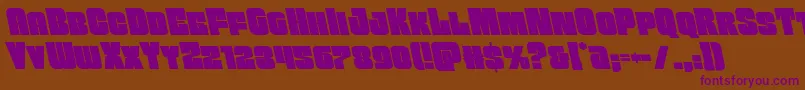 Funkmachineleft Font – Purple Fonts on Brown Background