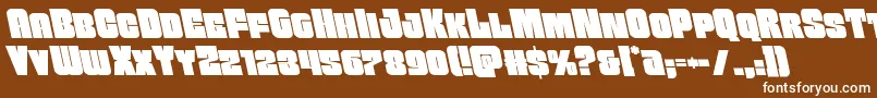 Funkmachineleft Font – White Fonts on Brown Background