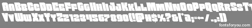 Funkmachineleft Font – White Fonts on Gray Background