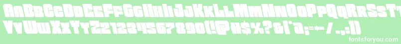 Funkmachineleft Font – White Fonts on Green Background