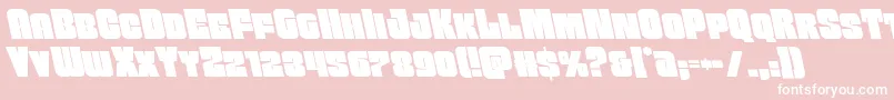 Funkmachineleft Font – White Fonts on Pink Background