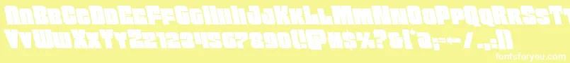 Funkmachineleft Font – White Fonts on Yellow Background