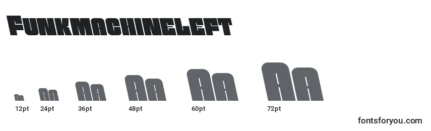 Funkmachineleft Font Sizes
