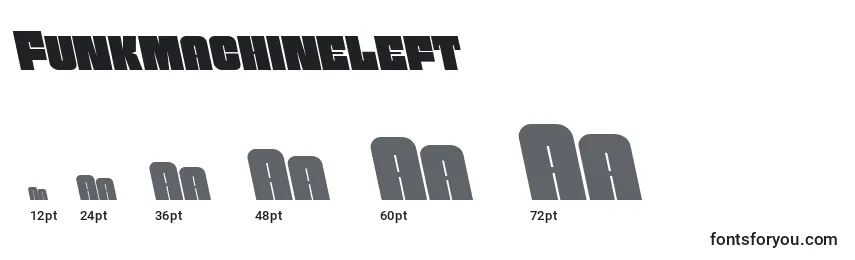 Größen der Schriftart Funkmachineleft