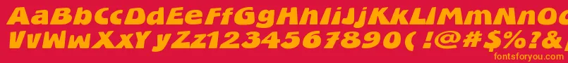Bluestone Font – Orange Fonts on Red Background
