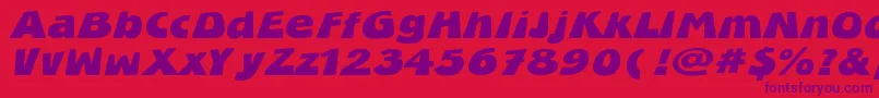Bluestone-Schriftart – Violette Schriften auf rotem Hintergrund