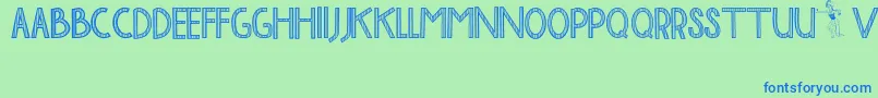 BaliTolakReklamasi Font – Blue Fonts on Green Background