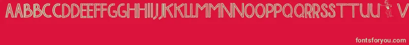フォントBaliTolakReklamasi – 赤い背景に緑の文字