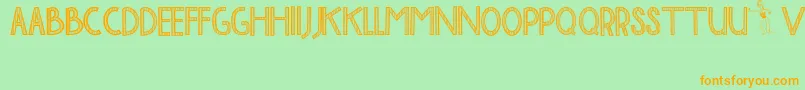 BaliTolakReklamasi Font – Orange Fonts on Green Background