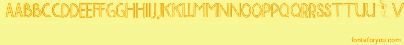 BaliTolakReklamasi Font – Orange Fonts on Yellow Background
