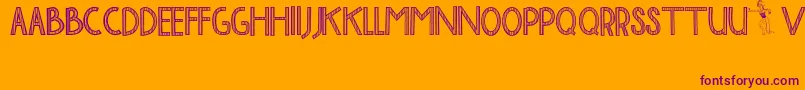 BaliTolakReklamasi Font – Purple Fonts on Orange Background