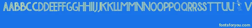 BaliTolakReklamasi Font – Yellow Fonts on Blue Background