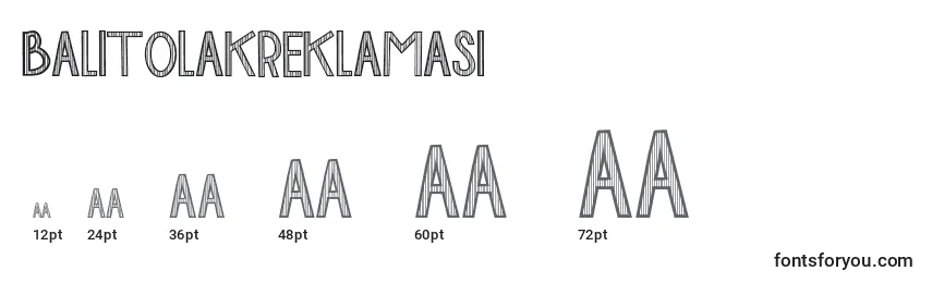 Размеры шрифта BaliTolakReklamasi