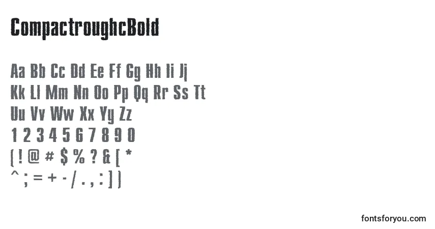 Шрифт CompactroughcBold – алфавит, цифры, специальные символы