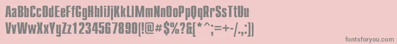 CompactroughcBold Font – Gray Fonts on Pink Background