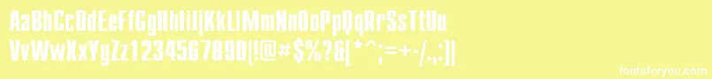 CompactroughcBold Font – White Fonts on Yellow Background