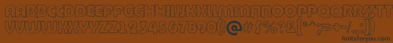 ABighaustitulbrkhll Font – Black Fonts on Brown Background