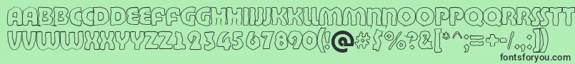 ABighaustitulbrkhll Font – Black Fonts on Green Background