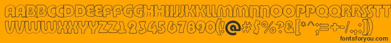 ABighaustitulbrkhll Font – Black Fonts on Orange Background