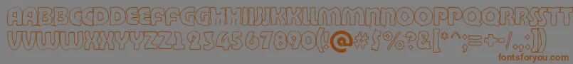 ABighaustitulbrkhll Font – Brown Fonts on Gray Background