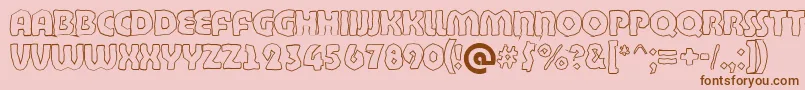 ABighaustitulbrkhll Font – Brown Fonts on Pink Background