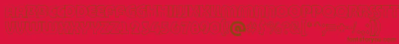 ABighaustitulbrkhll Font – Brown Fonts on Red Background
