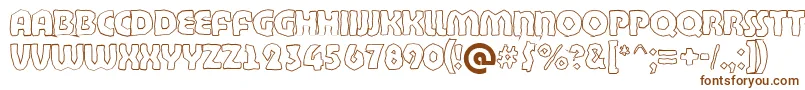 ABighaustitulbrkhll Font – Brown Fonts on White Background