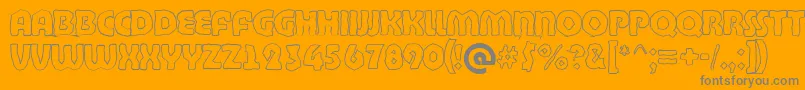 ABighaustitulbrkhll Font – Gray Fonts on Orange Background