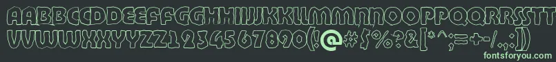 ABighaustitulbrkhll Font – Green Fonts on Black Background