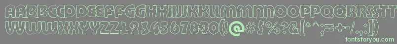 ABighaustitulbrkhll Font – Green Fonts on Gray Background