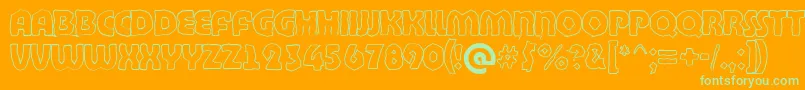 ABighaustitulbrkhll Font – Green Fonts on Orange Background